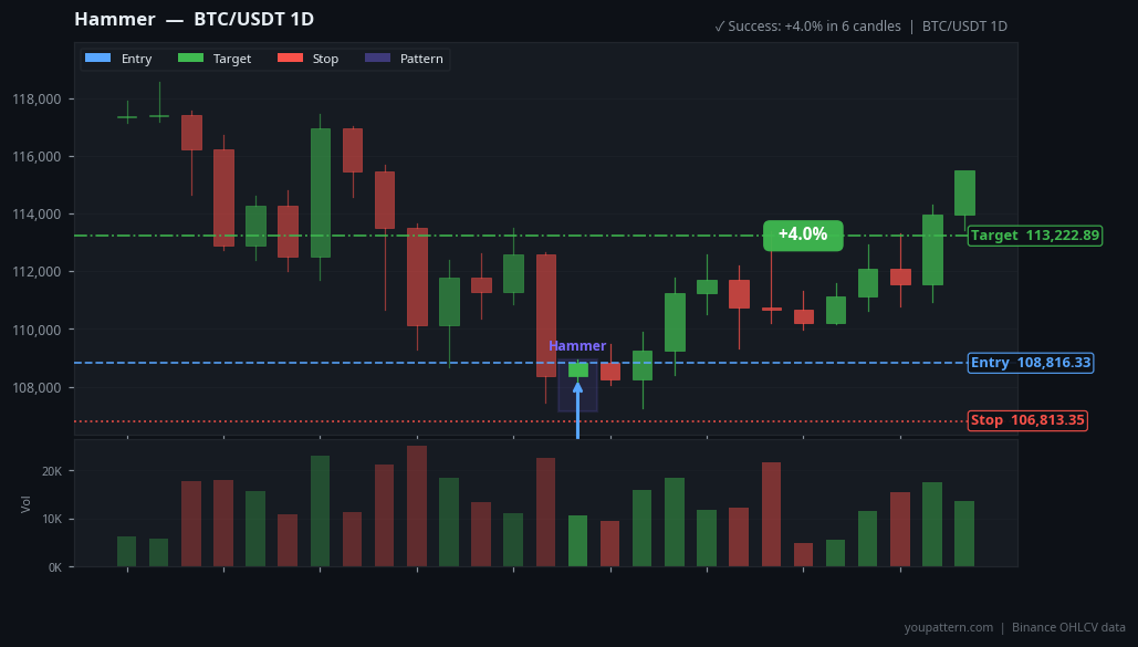 Hammer on BTC/USDT 1D — Aug 30, 2025 — success example